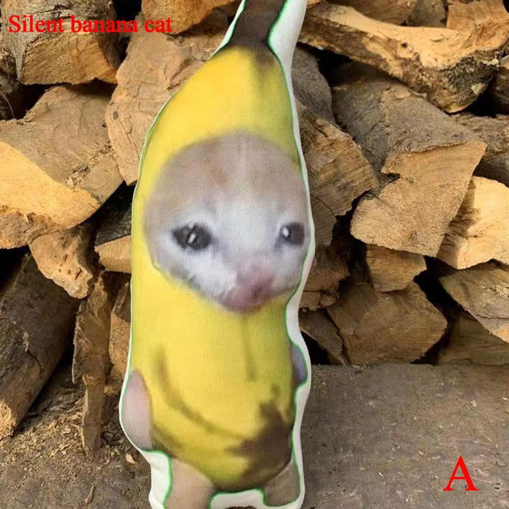RYGRZJ Banana Cat With Vocal Cord Airbag Keychain Banana Cat Crying