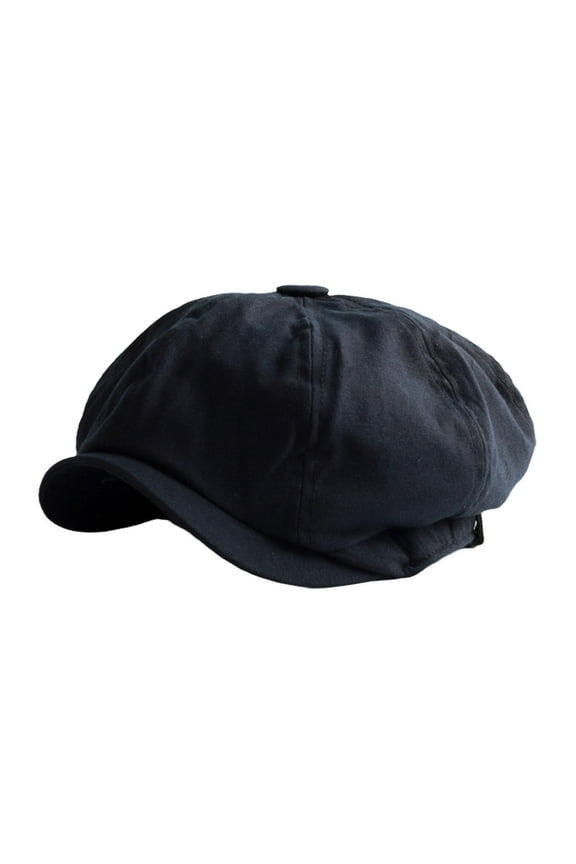 Black Hat Men'S British Spring And Autumn Cotton Retro Newsboy Octagonal Hat Men