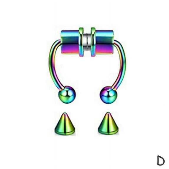 RYGRZJ Colorful Magnetic Nose Ring