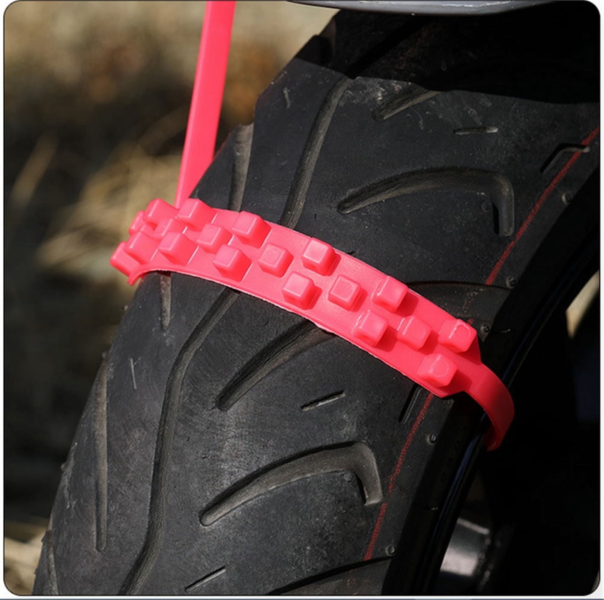 Tire Anti Rotation Rings RYGRZJ Winter Tire Anti-Skid Chains for Motorcycles Bicycles 10 Pieces ...