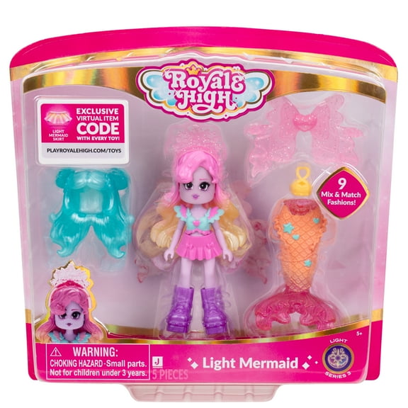 Royale High 3 inch Light Mermaid Fashion Doll - 1 Figure with 9 Fashion Accessories
