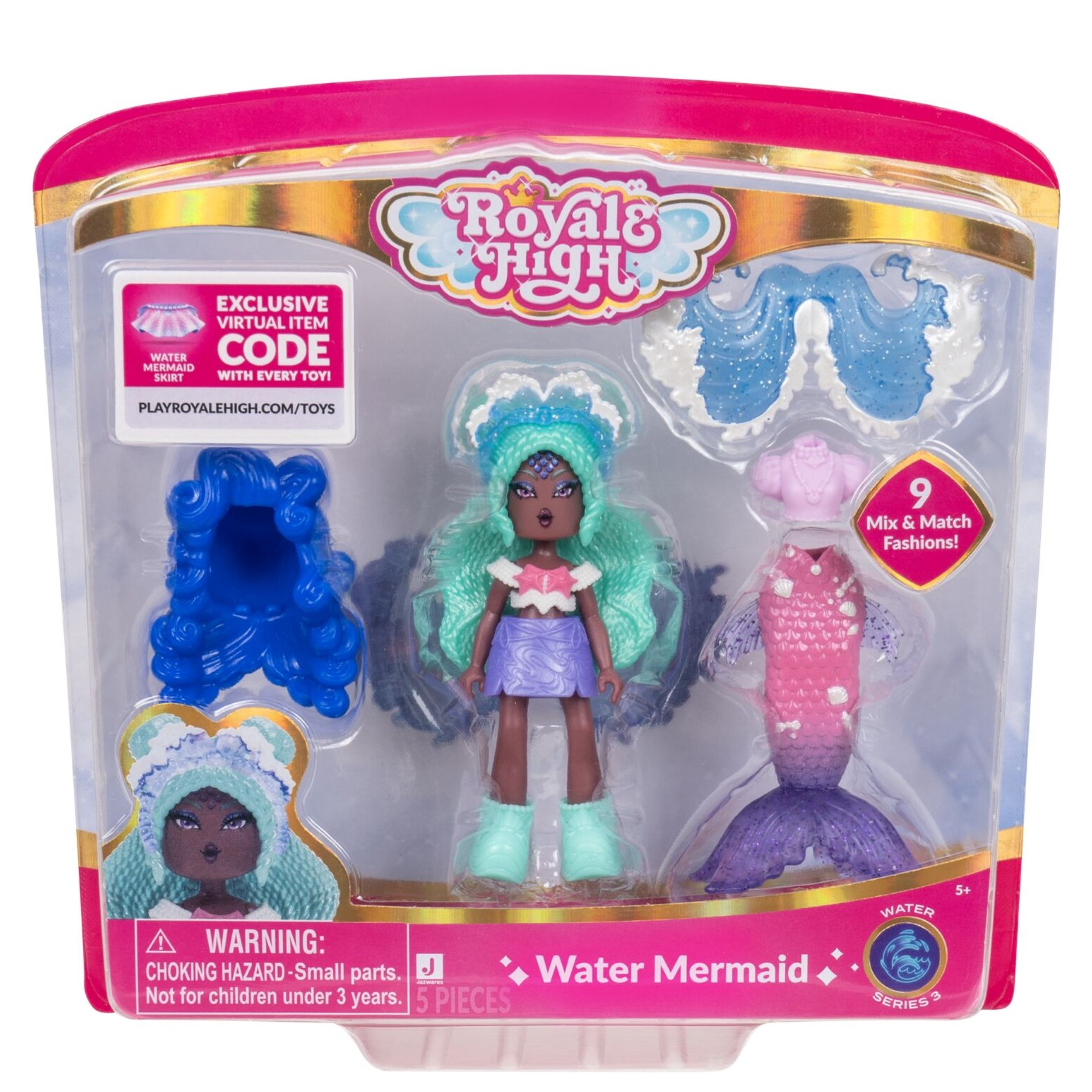 Royale High 3 inch Water Mermaid Fashion Doll with 9 Accessories