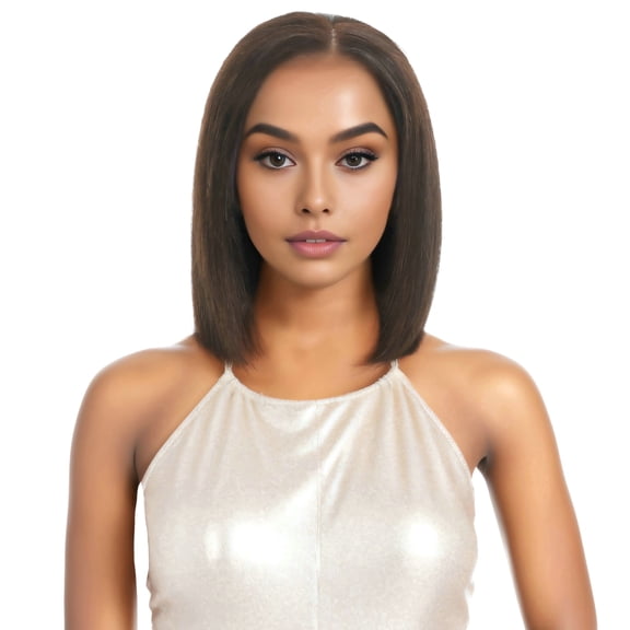 RYHAIR 10 inches 100% Human Hair 13x4 HD Lace Front Bob Wig with Pre Plucked Natural Hairline for Women