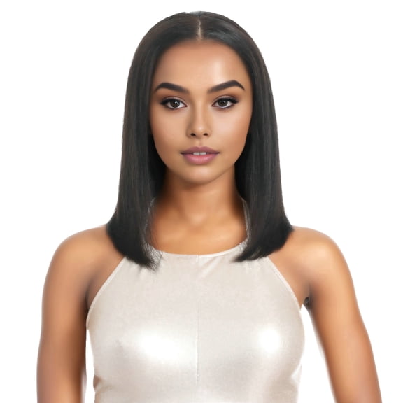 RYHAIR 12 inches 100% Human Hair 13x4 HD Lace Front Bob Wig with Pre Plucked Natural Hairline for Women