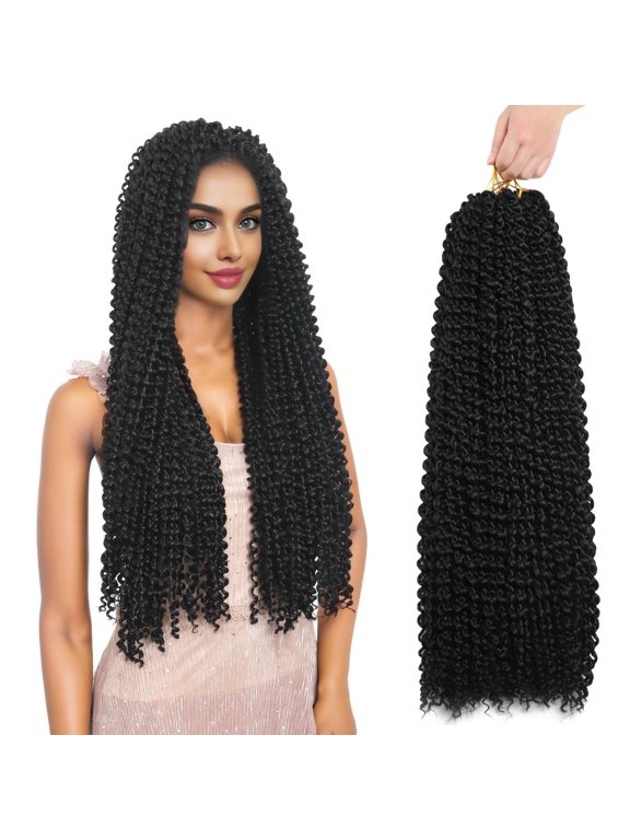 Passion Twist Hair 24 inches 7 packs 154 Strands Pre Looped Water Wave Crochet Hair for Women