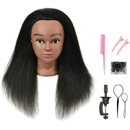 Mannequin Head 26-28Cosmetology Doll Head Training Head Braiding Head  Hair Styling Manikin Synthetic Fiber Hairdresser Training Model for Cutting