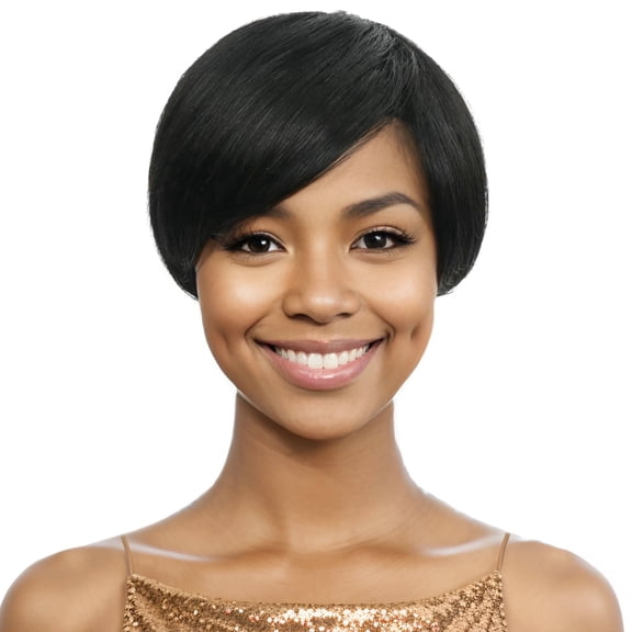 RYHAIR 100% Human Hair Pixie Cut Wig with Bangs for Women Cosplay Daily Wear Theme Parties
