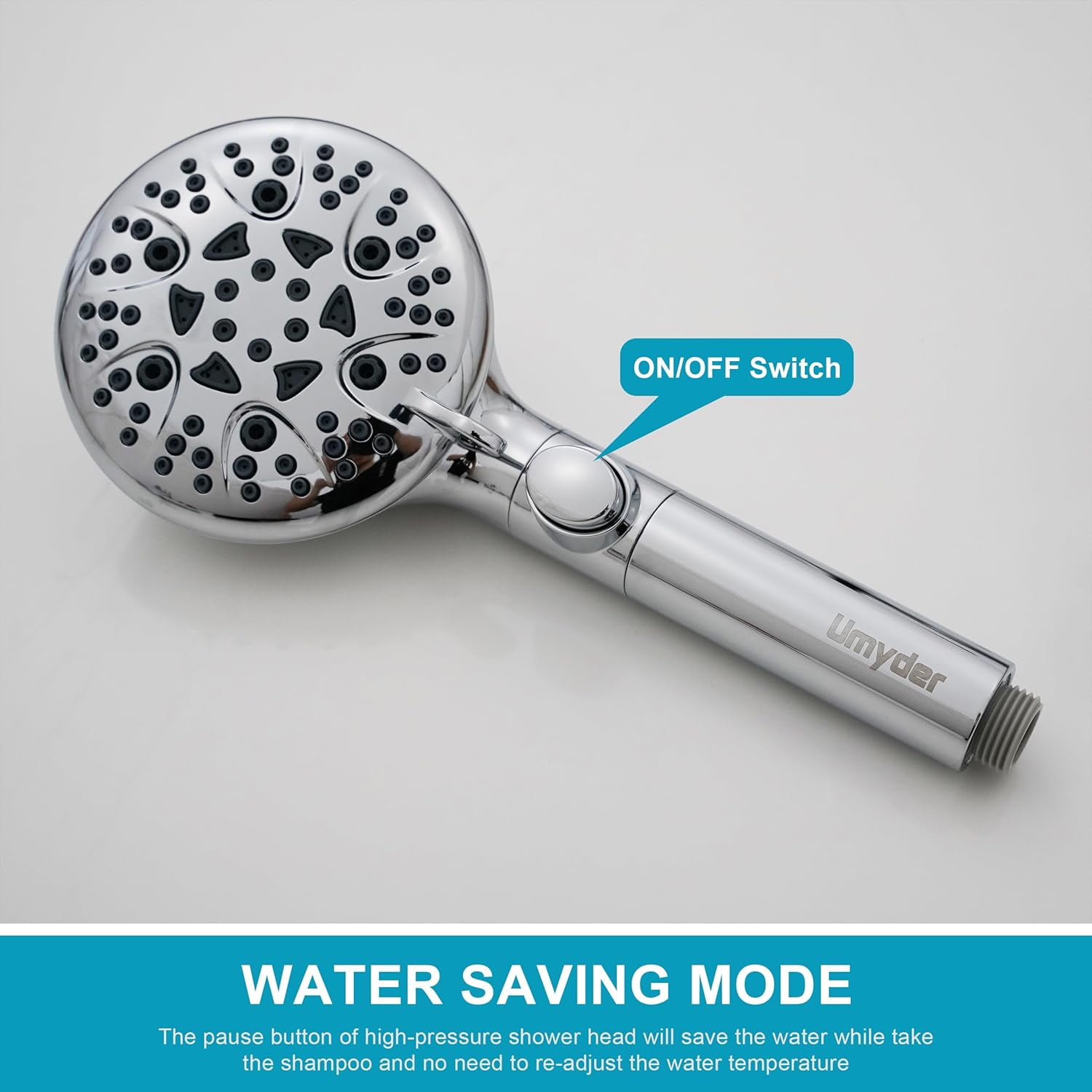 RYJUYJ-Handheld Shower Head with ON/OFF Switch,Detachable 8 Mode High ...