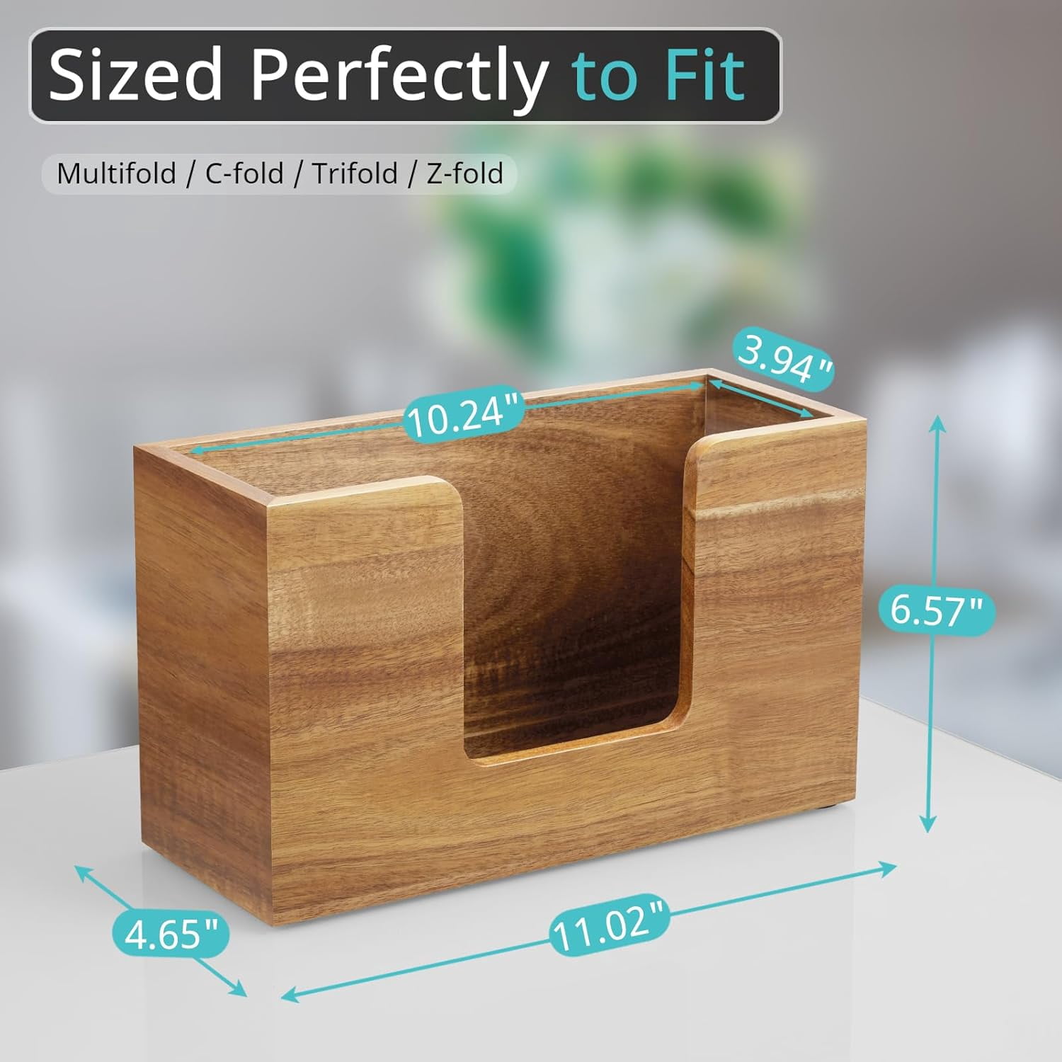 RYJUYJ-Paper Towel Dispenser Countertop, Acacia Wood Bathroom Paper