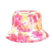 RYKJLWY Bucket Hats for Woman Tie Dye Fisherman Hat Women Double Face Spring Summer Fashion Basin Hat In Europe And America Popular Sunshade Hat Male Sombrero Para El Sol Hombre（F,One Size）