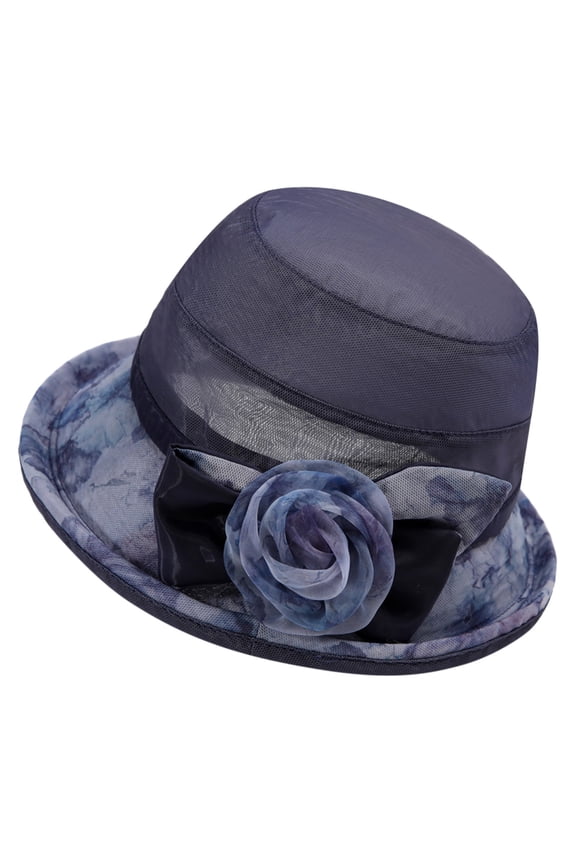 Fancy Hats for Women Tea Party Womens Holiday Hat Sun Summer Sun Beach Visor Hat Hats for Tea Party(Navy,One Size)