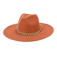 thumbnail image 1 of RYKJLWY Hats for Men Fashionable Fedora Fedoras Men Wide for Women Dress Hat Women and Hats Baseball Caps Panama Hat Men（Orange,One Size）, 1 of 9