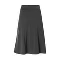 thumbnail image 1 of RYKJLWY Long Skirts for Women Women's Summer Casual High Waisted Soft A Line Skirt With Solid Color Knee Length Skirt Plus Size Maxi Skirt (Dark Gray,L), 1 of 8