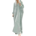 thumbnail image 1 of RYKJLWY Summer Floral Dress Women Stripe Button Down Shirt Dress Casual Loose Maxi Dresses Dresses for Women Summer Dresses for Women(Green,XXXL), 1 of 6