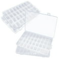RYKOMO 4 Pack Clear Plastic Organizer Box 36 Grids Plastic Organizer