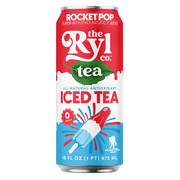 Ryl Iced Tea Rocket Pop, Zero Sugar Antioxidant Tea, Cherry Lime Blue Raspberry Flavor, 16 fl oz Ready-to-Drink Can