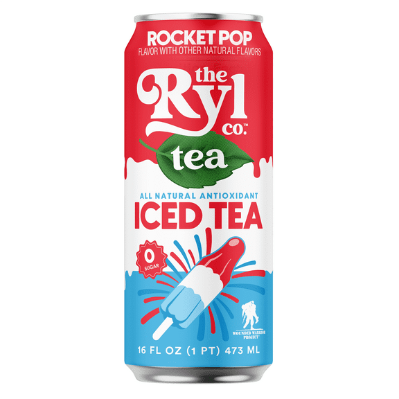 Ryl Iced Tea, Rocket Pop, Antioxidant Superblend, Zero Sugar, Low Carb, 16.0 fl oz, Can