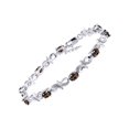 thumbnail image 1 of RYLOS Bracelets for Women 925 Sterling Silver Infinity Tennis Bracelet Gemstone & Diamonds Adjustable to Fit 7"-8" Wrist, 9 Gorgeous 6X4MM Smoky Quartz Jewelry for Women Friendship Bracelets, 1 of 7