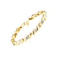 thumbnail image 1 of RYLOS Bracelets for Women 925 Yellow Gold Plated Silver infinity Twist Tennis Bracelet Gemstone &  Diamonds Adjustable to Fit 7"-8" Wrist, 6 - 4X3MM Aquamarine Jewelry for Women Friendship, 1 of 8