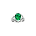 thumbnail image 1 of RYLOS Rings for Women Silver Ring Classic Designer Style Oval 12X10MM Solitaire Gemstone Ring May Emerald Jewelry for Women Size 13, 1 of 7