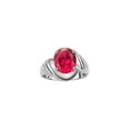 thumbnail image 1 of RYLOS Rings for Women Silver Ring Classic Designer Style Oval 12X10MM Solitaire Gemstone Ring July Ruby Jewelry for Women Size 13, 1 of 6