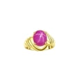 thumbnail image 1 of RYLOS Rings for Women 14K Gold Plated Silver Ring Classic Style Oval 12X10MM Solitaire Gemstone Ring July Star Ruby Jewelry for Women Size 9.5, 1 of 6