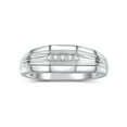 thumbnail image 1 of RYLOS His/Hers Wedding Bands, featuring  Diamonds set in premium Sterling Silver, Size 7, 1 of 7