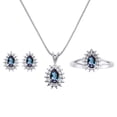 thumbnail image 1 of RYLOS Jewelry For Women Sterling Silver Birthstone Jewelry Ring, Earring & Pendant Necklace Gemstone & Diamonds Pear Tear Drop Shape 6X4MM Alexandrite June Birthstone Womens Jewelry Matching, 1 of 9