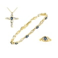 thumbnail image 1 of RYLOS Jewelry For Women Yellow Gold Plated Silver Infinity Wave Tennis Bracelet, Ring & Necklace Gemstone w/ Diamonds Adjustable 7"-8" Wrist & 18" Chain Alexandrite June Birthstone  Jewelry, 1 of 10