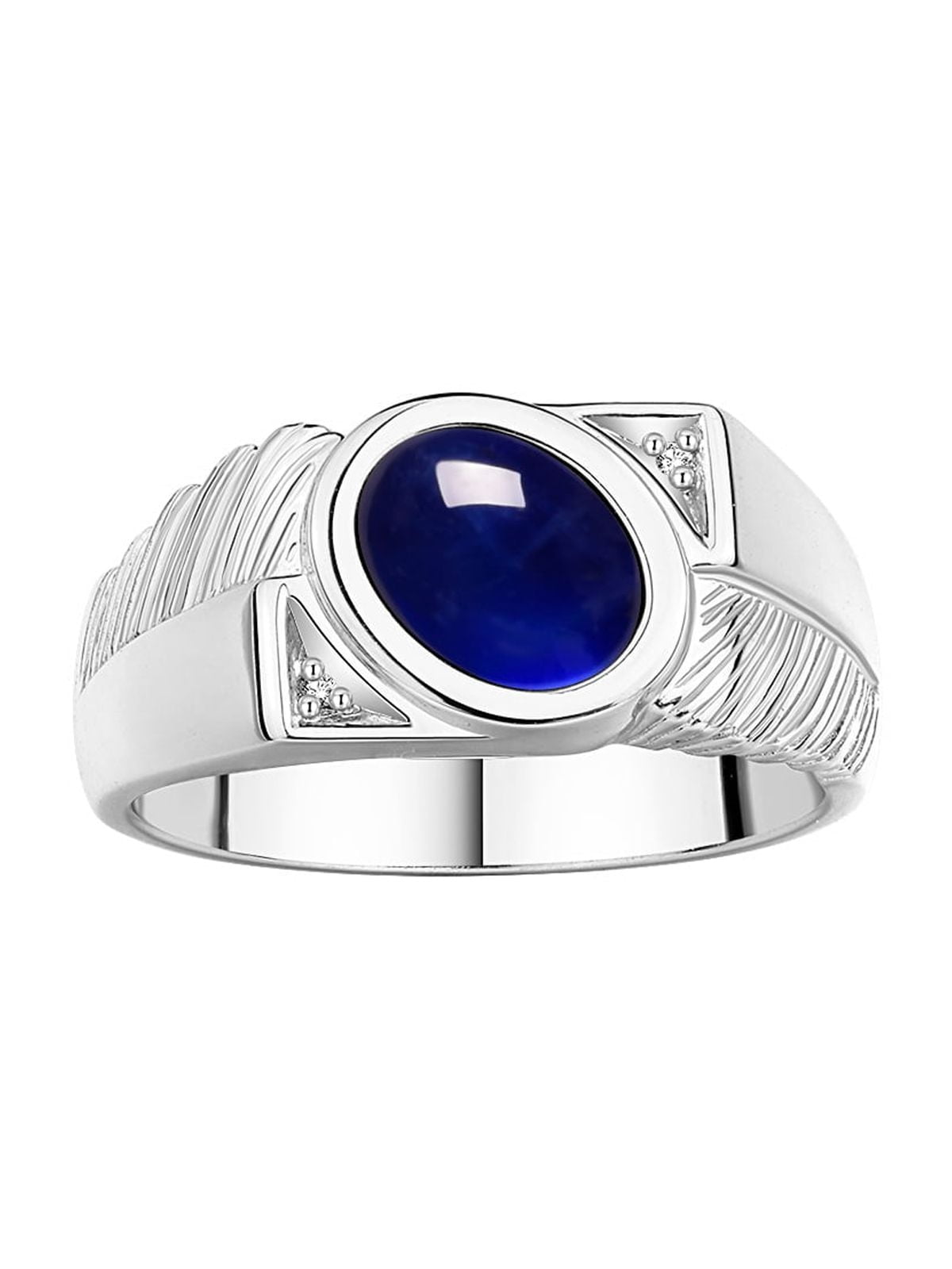 【HYERES LOR】23SS★ Essence 043 14K Ring (Male) RYLOS Men's Rings 14K White Gold Cabochone Gemstone