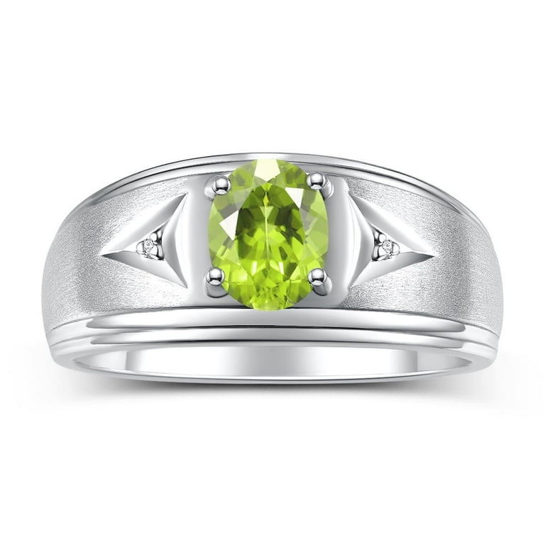 Vintage Natural Gemstone Ring – 8x6mm Oval Blue Sapphire, Ruby, Emerald, Peridot Or Garnet In Gold Plated Setting