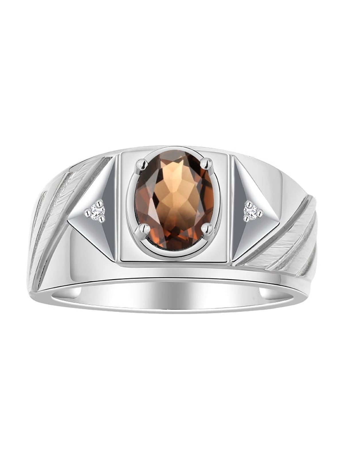 RYLOS Mens Rings Yellow Gold Plated Silver Rings Classic Designer Style