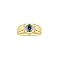 thumbnail image 1 of RYLOS Men's Rings Yellow Gold Plated Silver Classic 7X5MM Oval Gemstone & Diamond Ring Alexandrite June Birthstone Rings For Men, Silver Rings, Size 8, 1 of 8