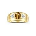 thumbnail image 1 of RYLOS Men's Rings Yellow Gold Plated Silver Classic 8X6MM Oval Gemstone &  Diamond Ring Tiger Eye November Birthstone Rings For Man Silver Rings Size 9, 1 of 8