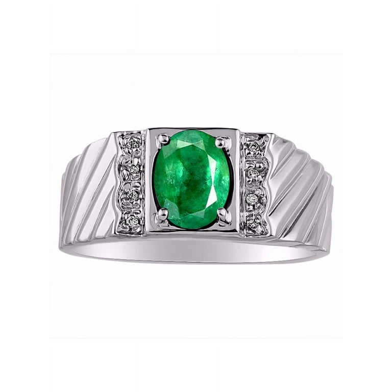 May Birthstone / Emerald Ring / 14k Solid Gold Oval Emerald With