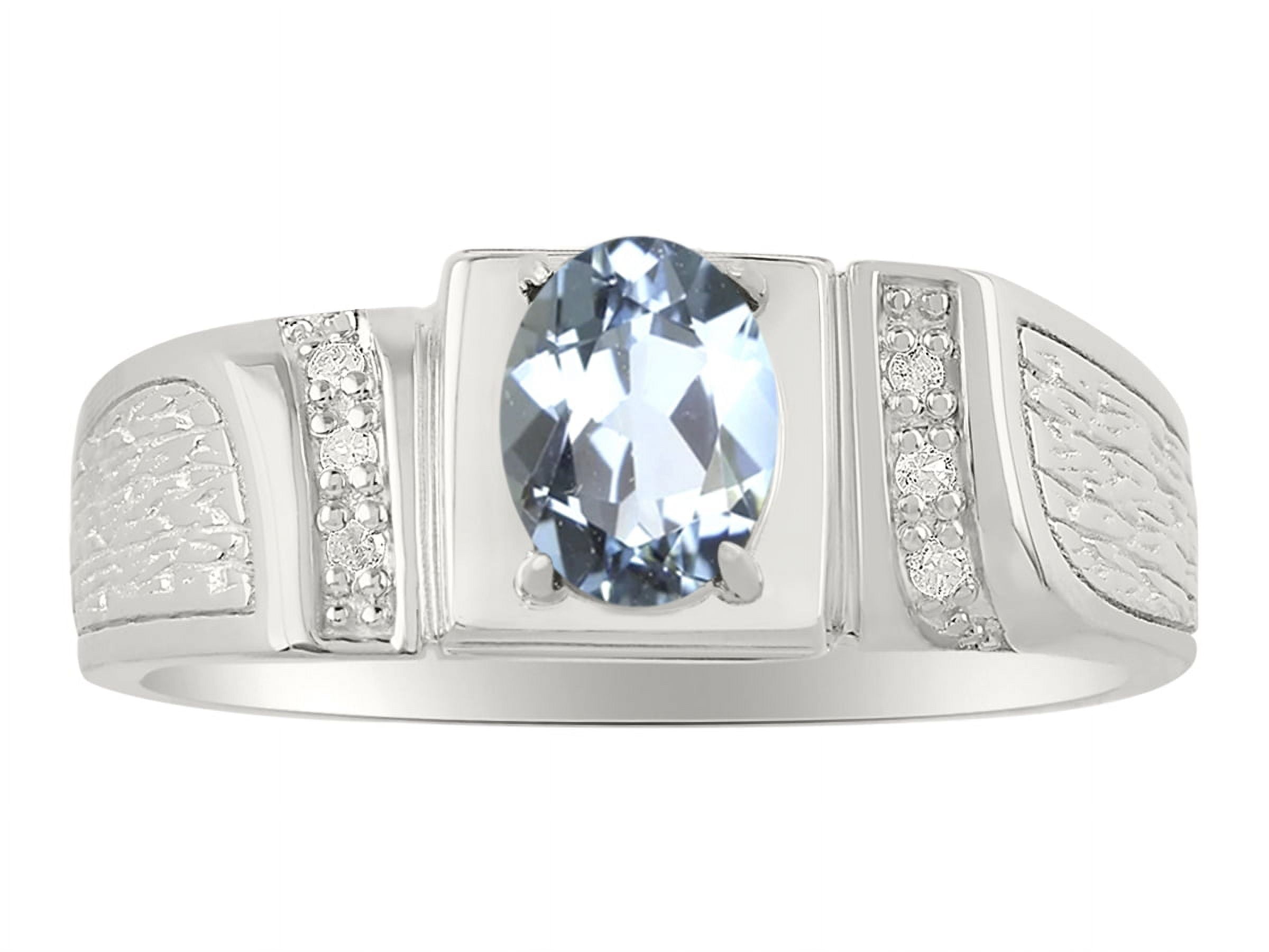 March birthstone 2024 mens ring