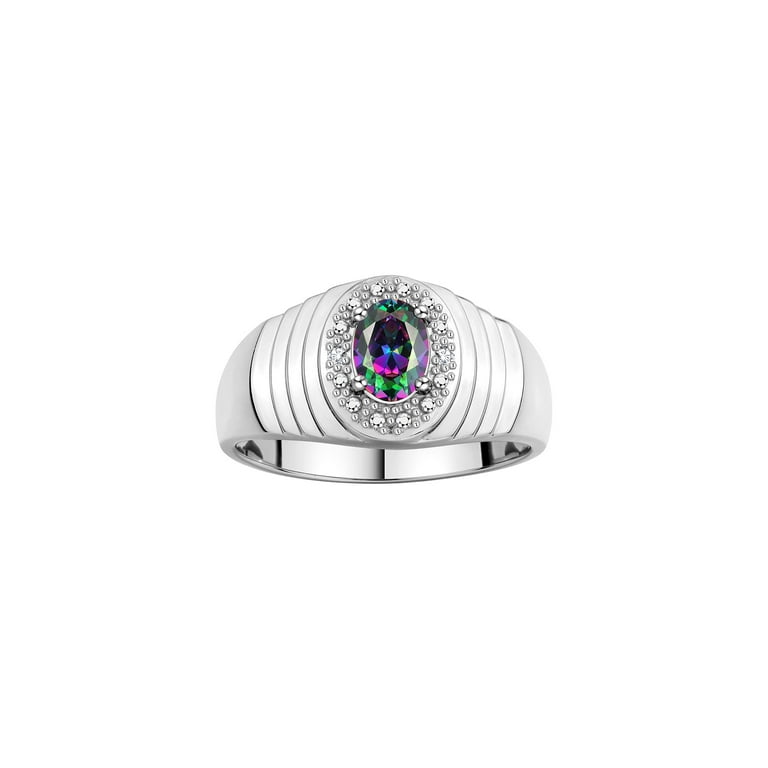 14k White Gold Genuine Oval Birthstone Rings 14k White Gold Genuine Oval Birthstone Rings