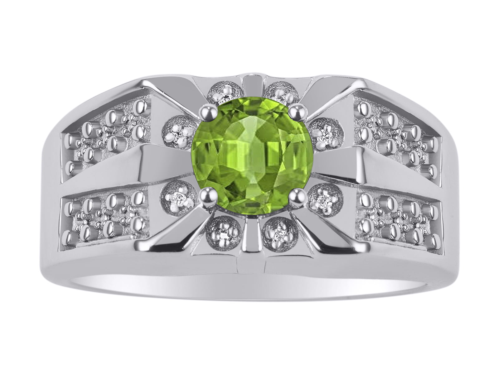 Green Peridot Ring, Mens Peridot Ring,Big Peridot Gemstone Ring Dark Green  Stone | eBay