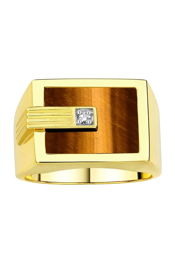 Men's Rings 14K White Gold Ring With Diamonds and Blue Quartz Set in Designer Nugget Style Rings For Men Size 9