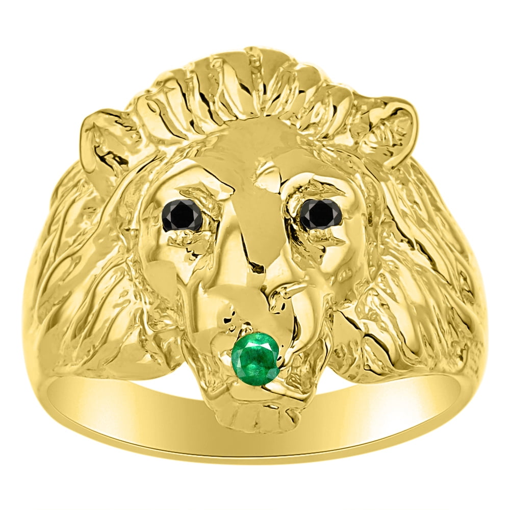 Lion Ring With Diamond Eyes 2024 | skytecpr.com