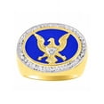 thumbnail image 1 of RYLOS Mens Rings 14K Yellow Gold Ring Designer Patriotic Eagle USA Ring With Diamonds and  Blue Quartz Rings For Men Men's Rings Gold Rings Sizes 8,9,10,11,12,13 Mens Jewelry, 1 of 1