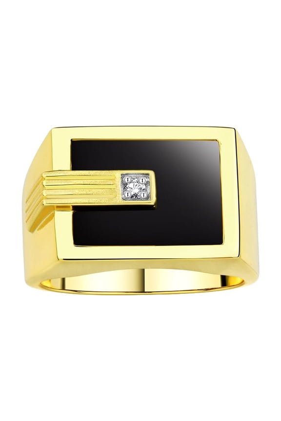 Men's Rings 14K White Gold Ring With Diamonds and Blue Quartz Set in Designer Nugget Style Rings For Men Size 10