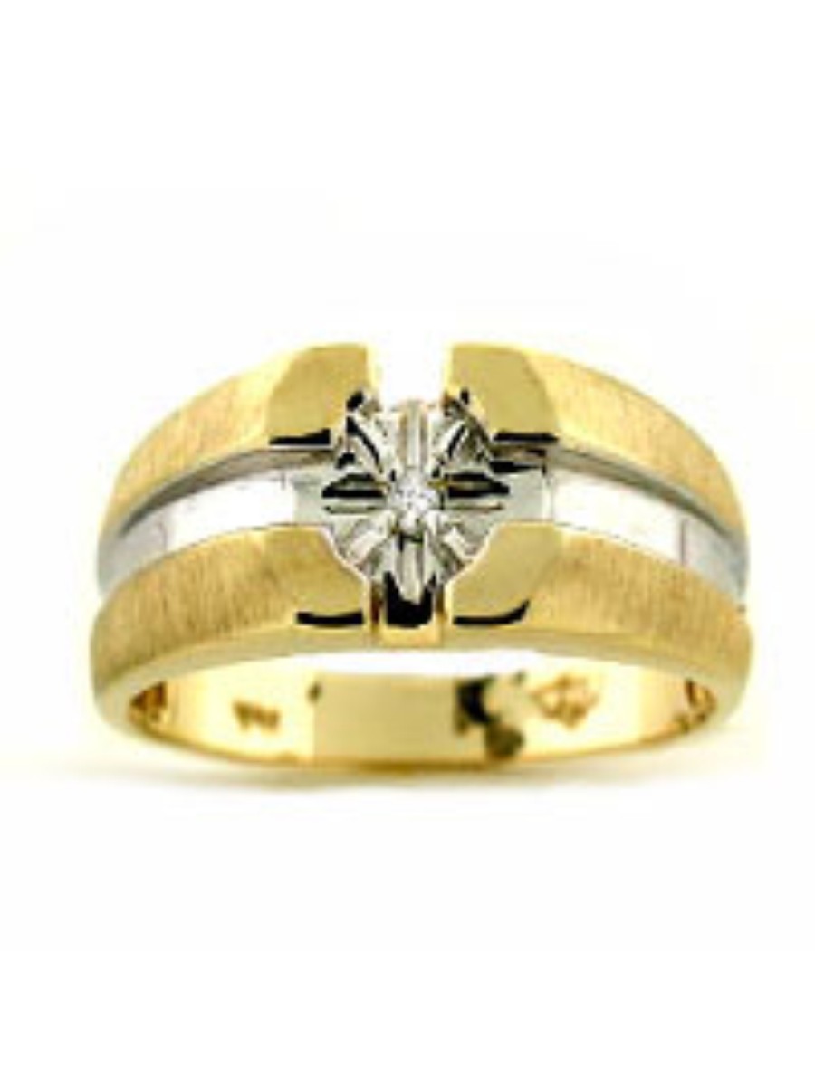 RYLOS Mens Rings Gold Plated Silver Designer Style Ring with Genuine
