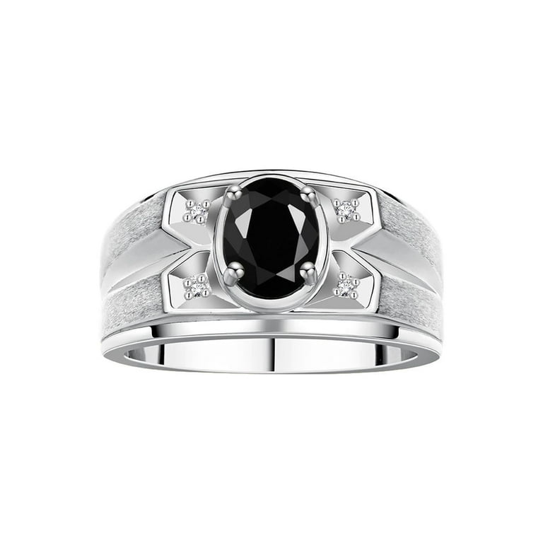 Black Onyx Big Gemstone 925 Sterling Silver Men's Signet Ring JA_1358