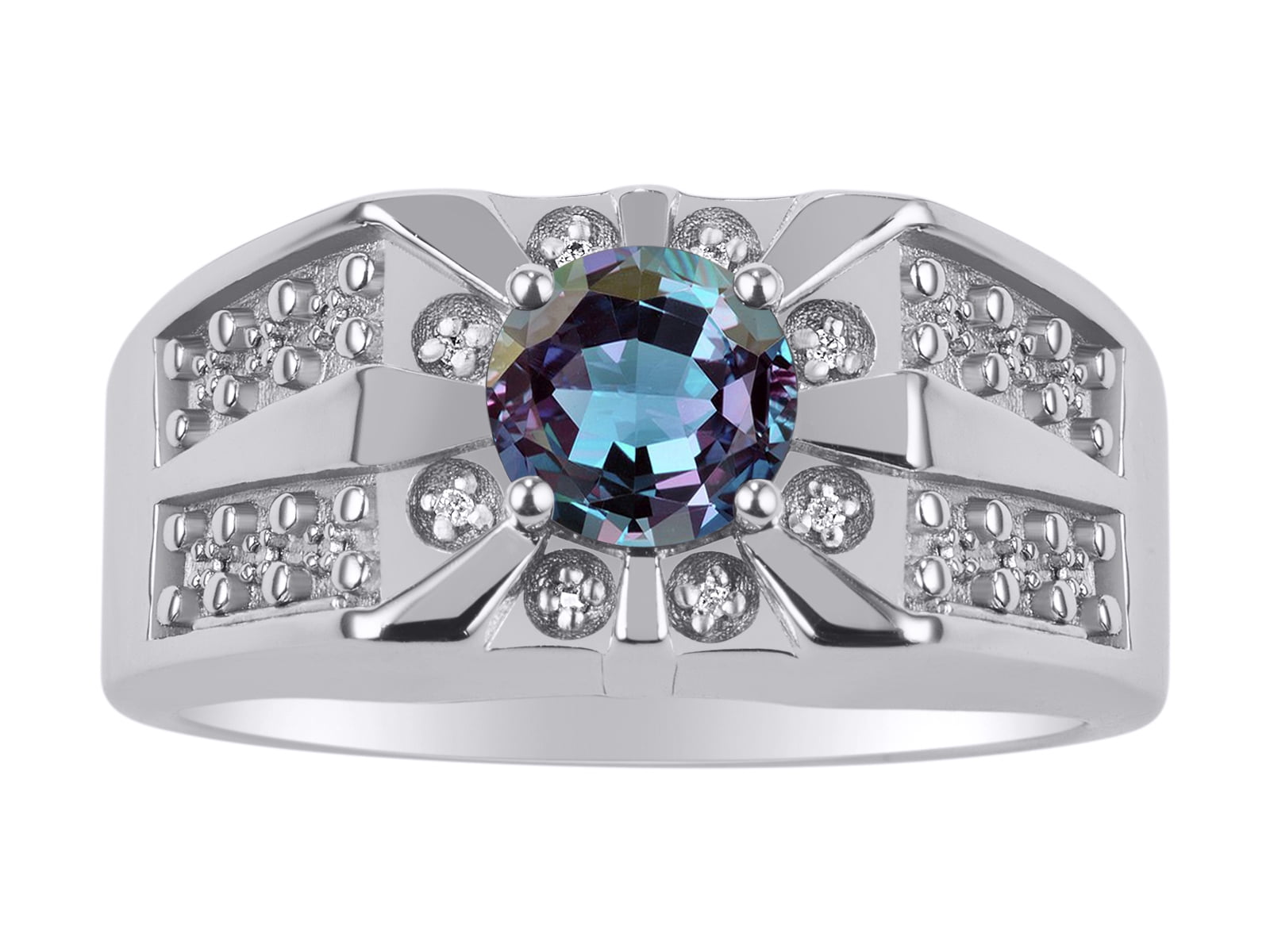 Rylos Mens Rings 14K White Gold Classic 7X5MM Oval Gemstone & Sparkling  Diamond Ring Alexandrite June Birthstone Rings For Men, Men's Rings, Gold  Rings Sizes 8,9,10,11,12,13|Amazon.com