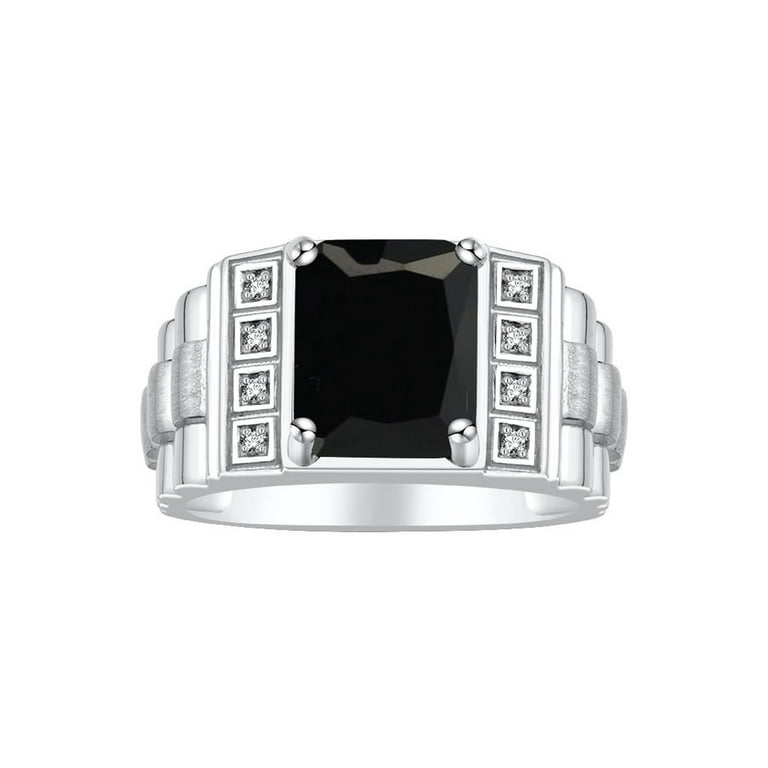 Sterling Silver Men's 10x8mm Onyx Ring Sterling Silver Men's 10x8mm Onyx Ring