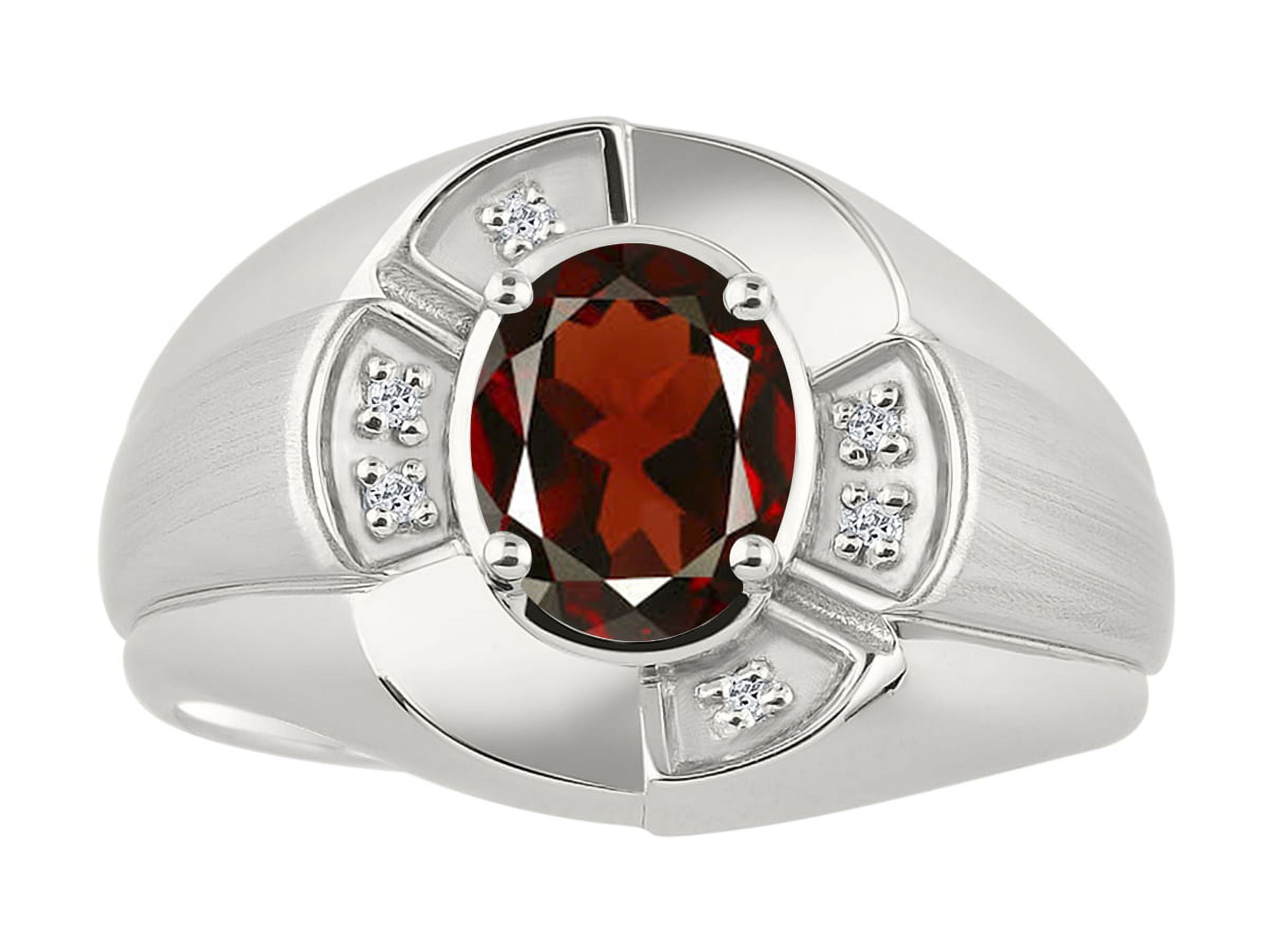 Genuine garnet 2024 mens ring