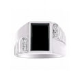 thumbnail image 1 of RYLOS Men's Ring with Black Onyx & Diamonds – Designer Men's Jewelry in Sizes 8-13 Sterling Silver Size 9, 1 of 6