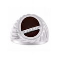 thumbnail image 1 of RYLOS Mens Rings Sterling Silver Ring with Natural Black Onyx & Genuine Sparkling Diamonds Rings For Men Men's Rings Silver Rings Sizes 8,9,10,11,12,13 Mens Jewelry, 1 of 5