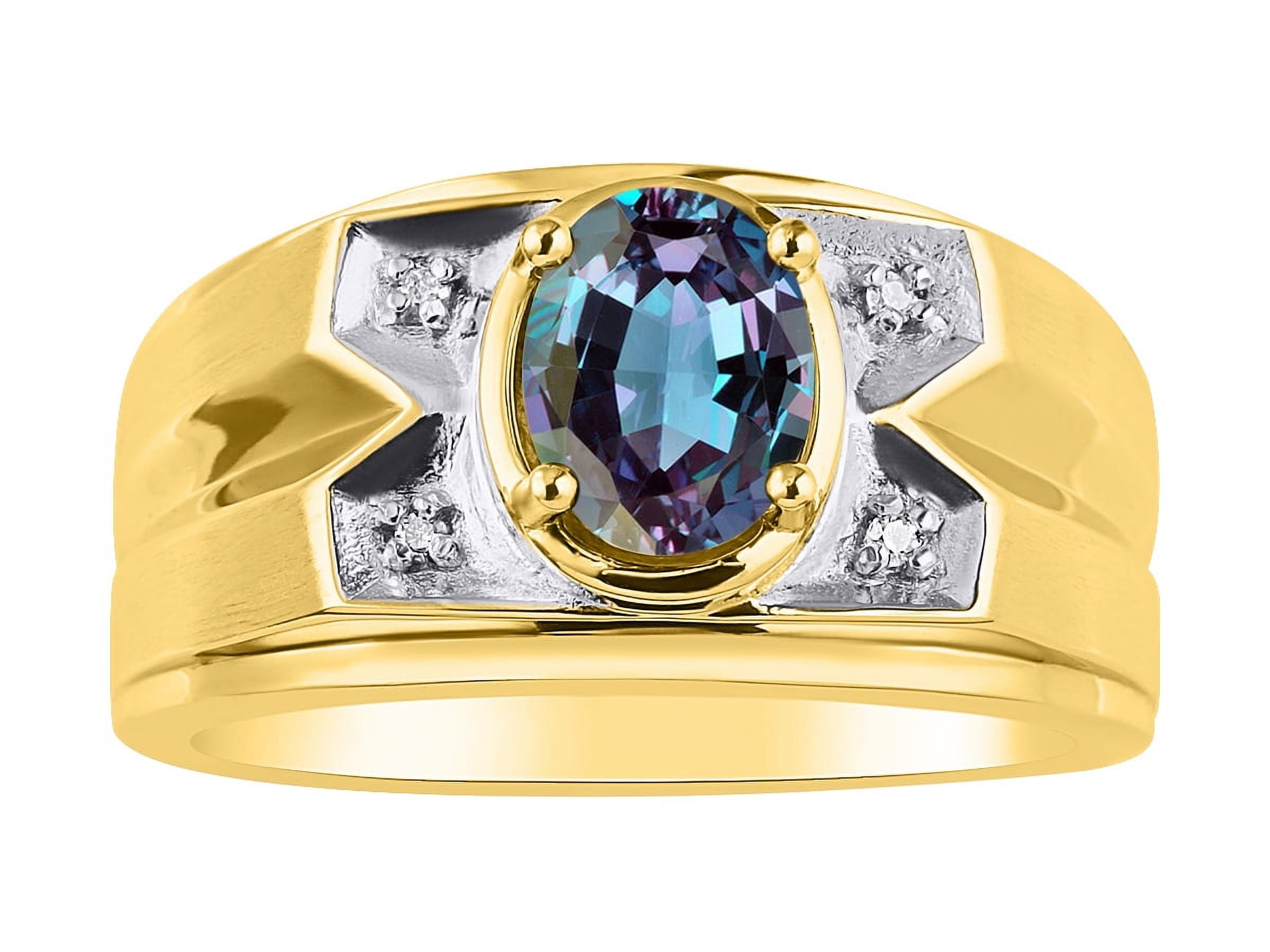 Rylos Mens Rings 14K Yellow Gold Rings Classic Designer Style 8X6MM Oval  Gemstone & Diamond Ring Alexandrite June Birthstone Rings For Men, Men's  Rings, Gold Rings Sizes 8,9,10,11,12,13|Amazon.com